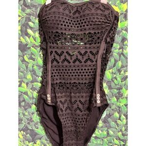 NWOT Strapless Bathing Suit - Black Small